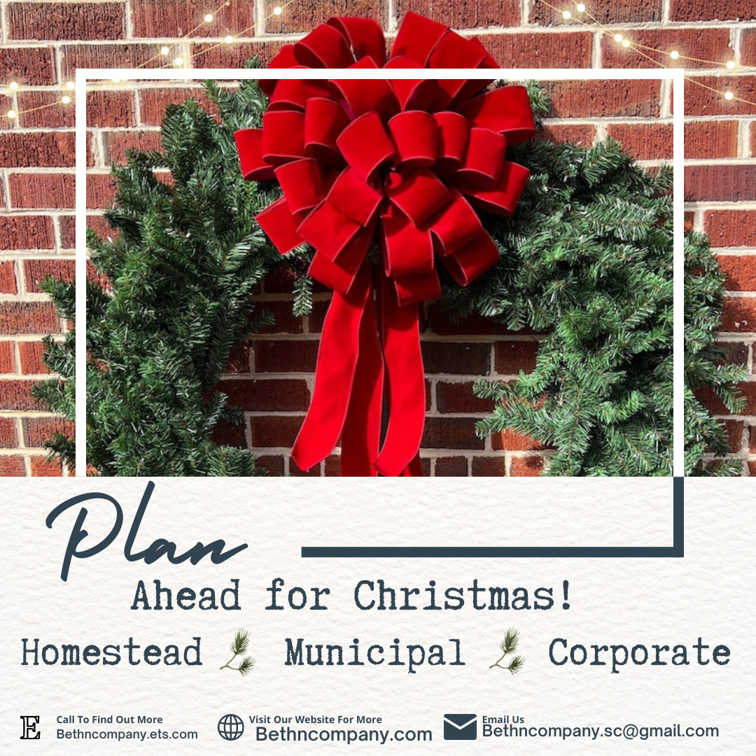Giant Christmas Bow INDOOR/OUTDOOR Giant Door Bow Christmas Outdoor Decor - Beth and Company