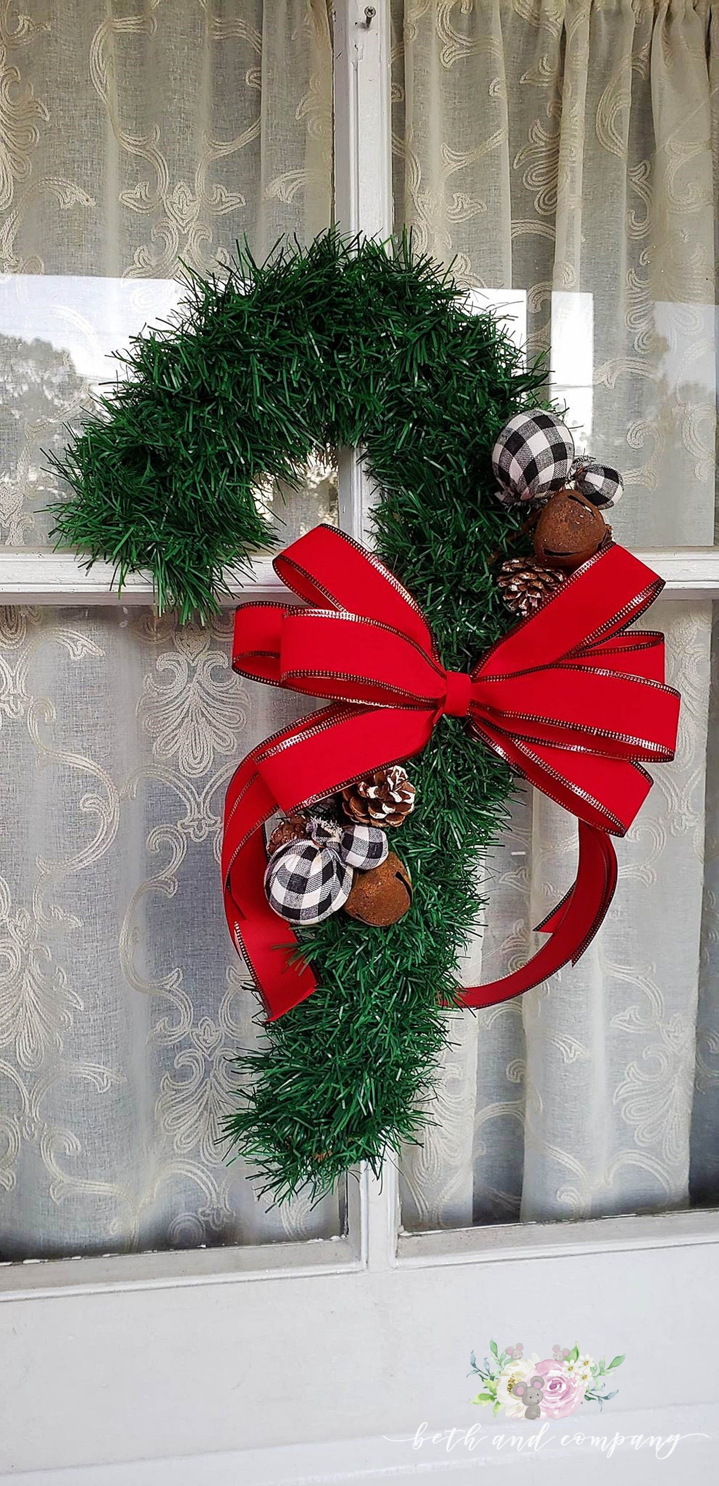 Red Velvet Christmas wreath bow, INDOOR Christmas Bow, 1.5" width wired red velvet