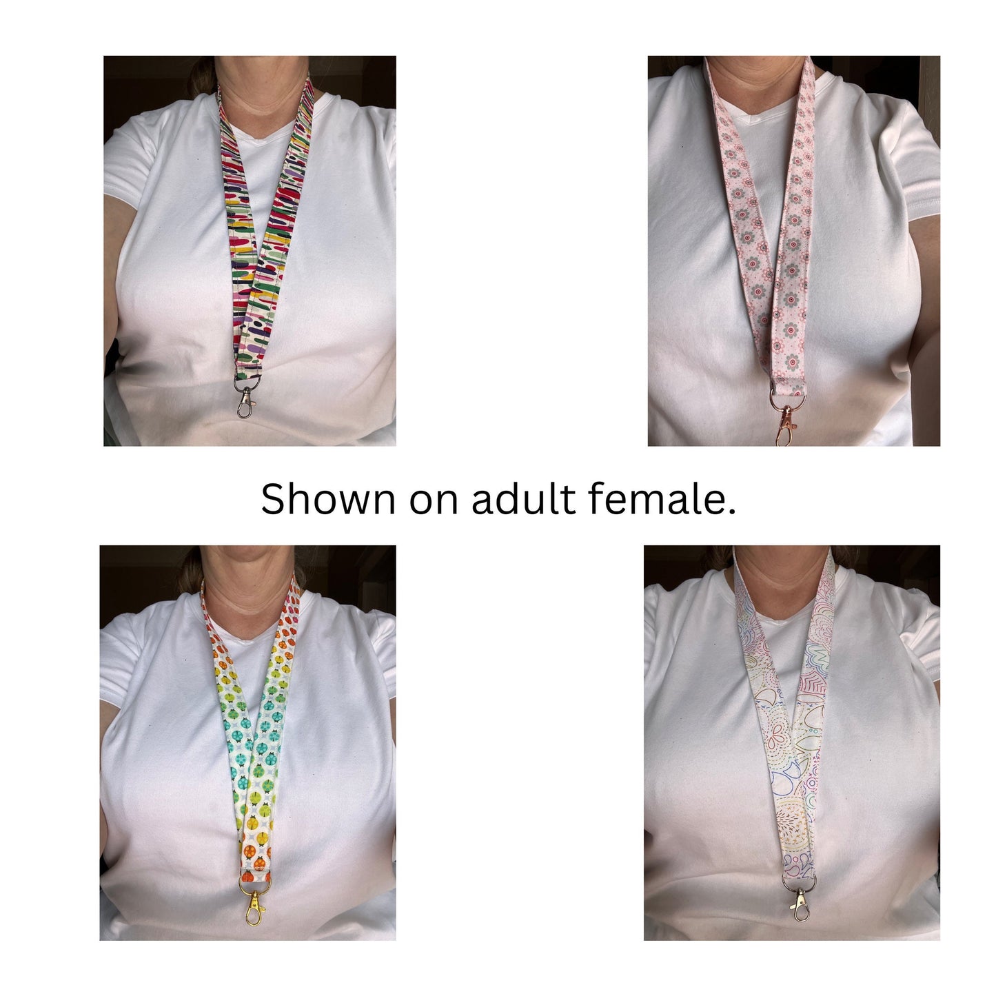 Lanyard Handmade Cotton ID Holder Lanyard for School or Work ID Badge