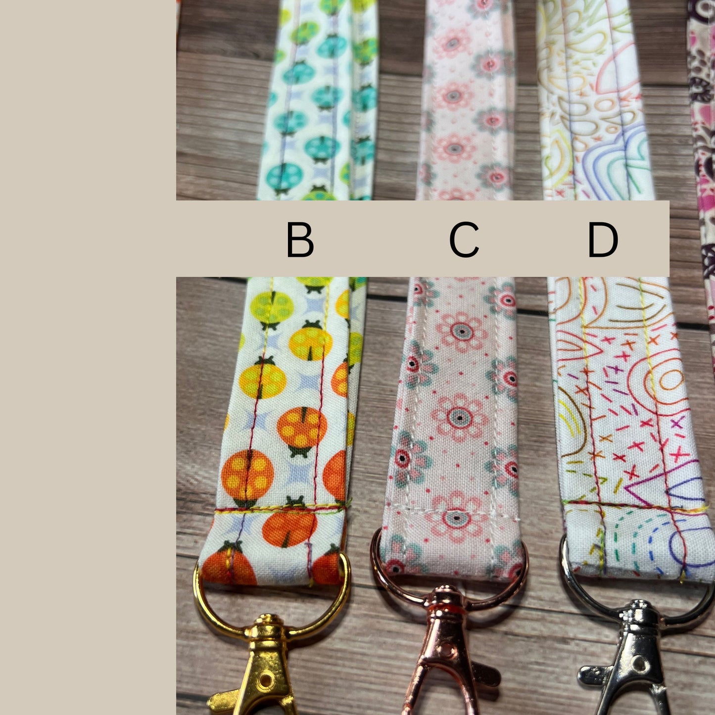 Lanyard Handmade Cotton ID Holder Lanyard for School or Work ID Badge