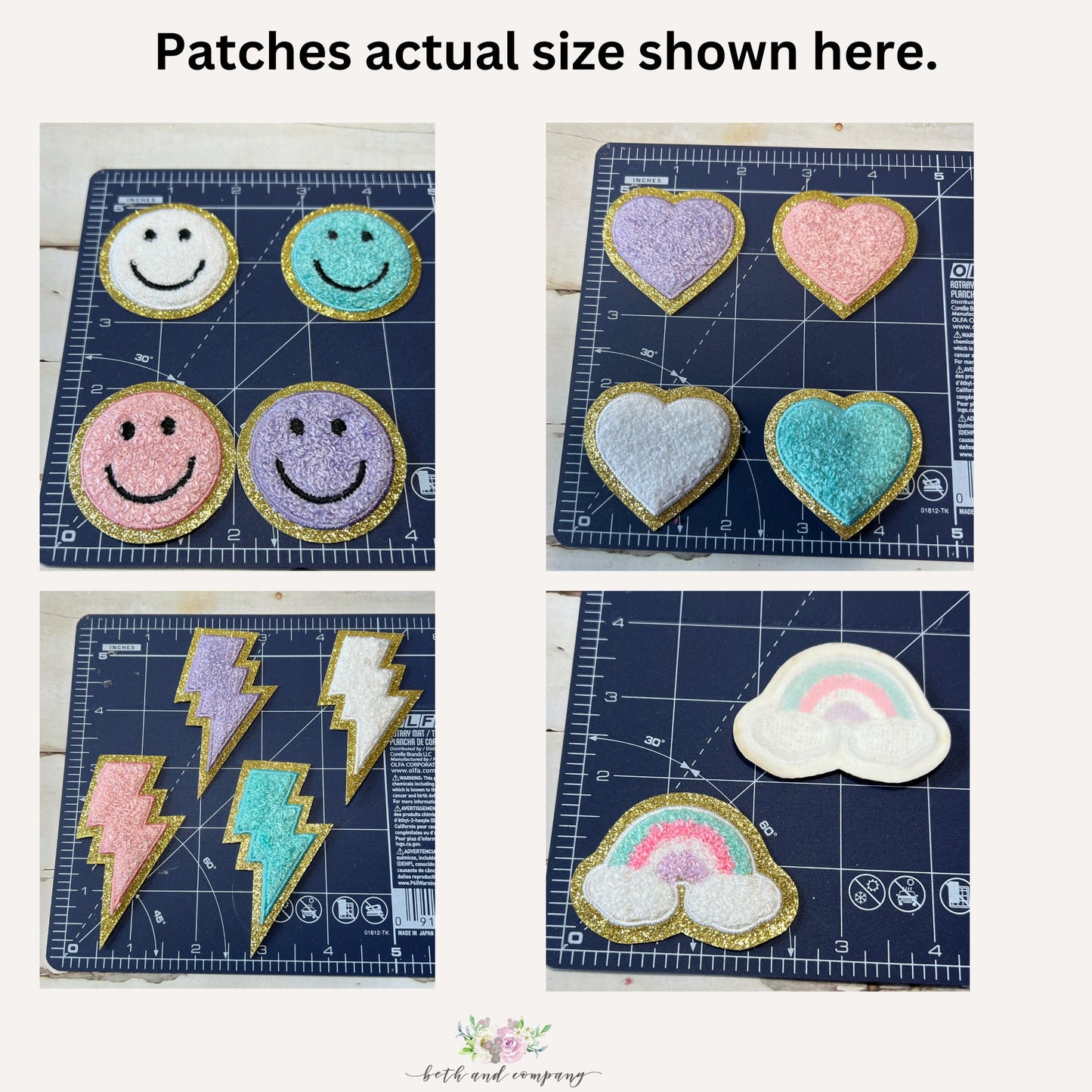 Chenille Iron On Patches for Hats Backpacks Jeans Jackets