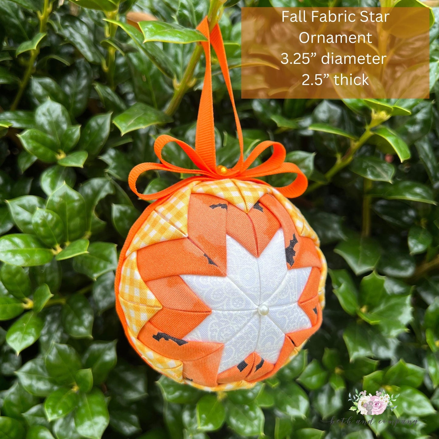 Fall Fabric Ornaments for Tree Candy Corn Bat Fabric Star Wreath Attachments Fall Home Decor Door Knob Accent Halloween Decorations