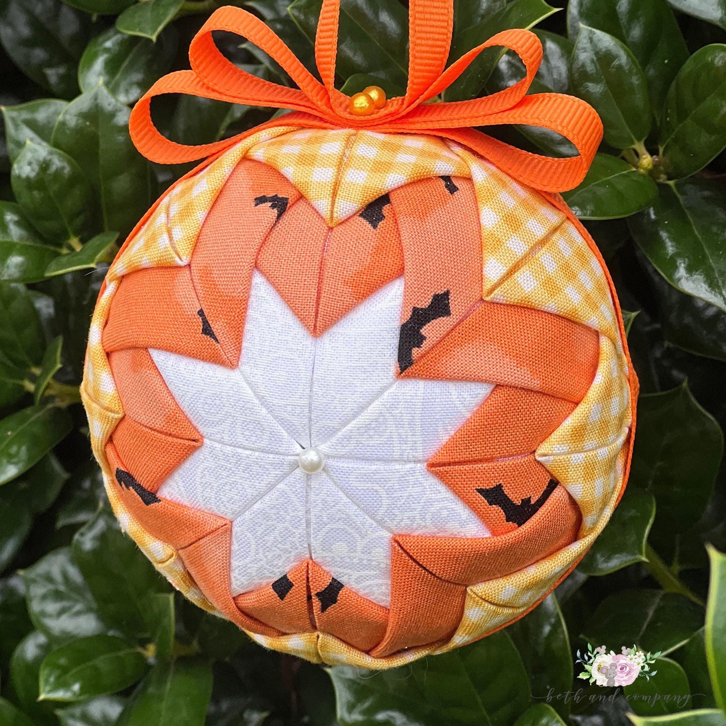 Fall Fabric Ornaments for Tree Candy Corn Bat Fabric Star Wreath Attachments Fall Home Decor Door Knob Accent Halloween Decorations