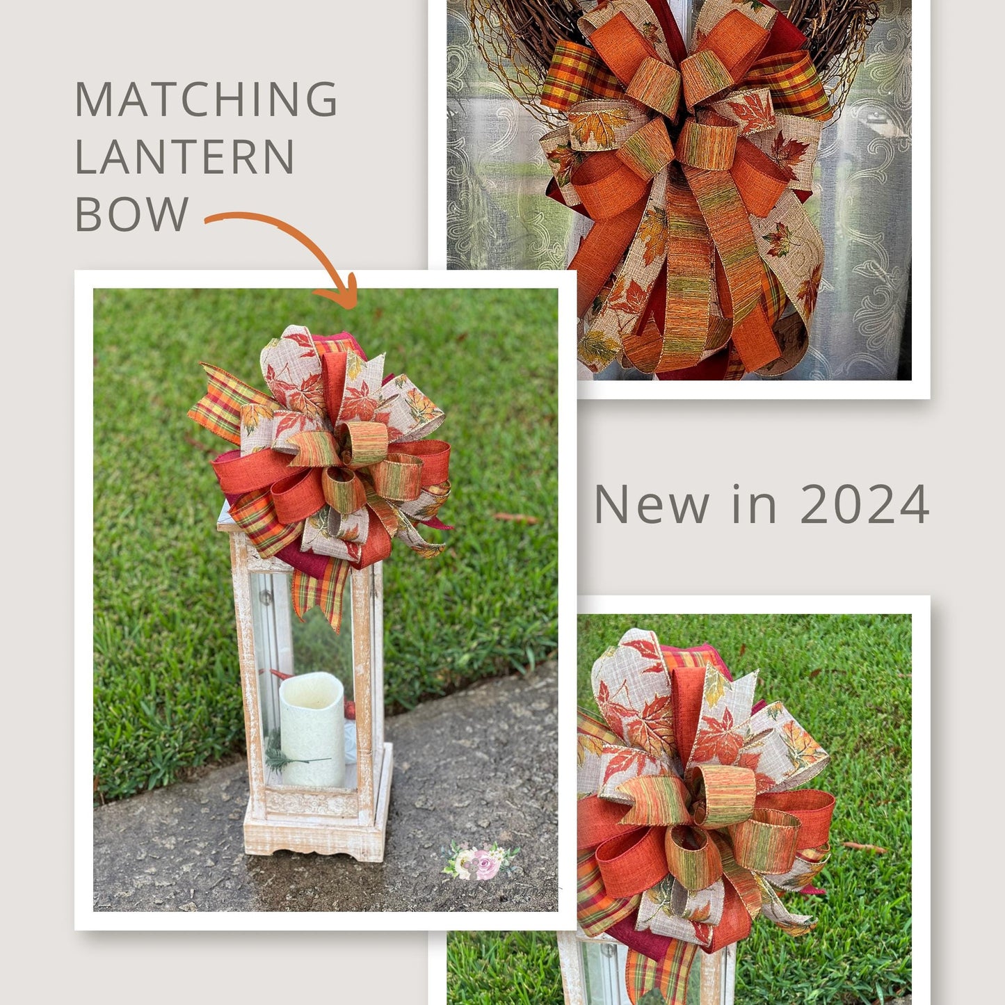 Fall Bow Fall Decor Wreath Bow Fall Mixed Ribbon Bow Fall Wedding Décor Thanksgiving Decorations