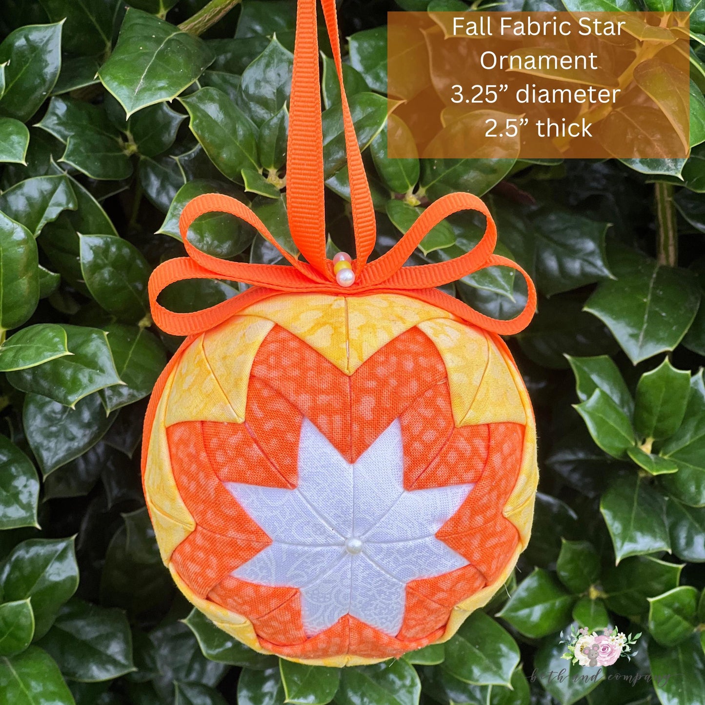 Fall Fabric Ornaments for Tree Candy Corn Fabric Star Wreath Attachments Fall Home Decor Door Knob Accent Halloween Decorations