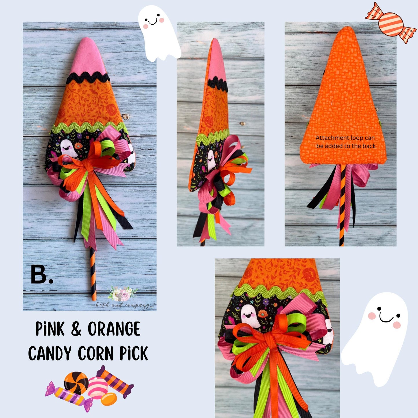 Fall Fabric Candy Corn Picks Candy Corn Wreath Attachments Fall Home Decor Halloween Decorations