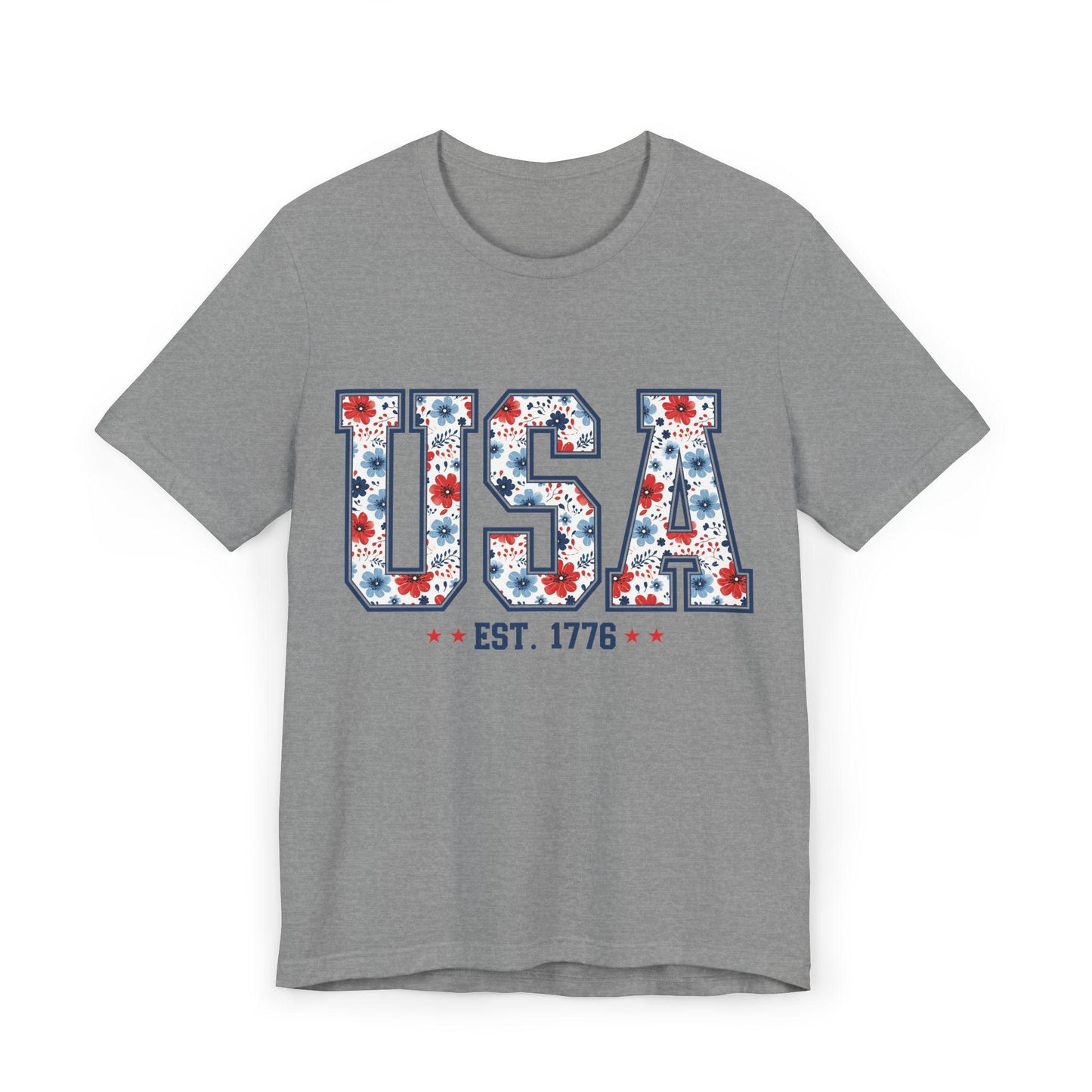 Patriotic USA T-Shirt, Unisex Jersey Tee, Fourth of July Shirt, Independence Day Gift, Summer Casual Wear