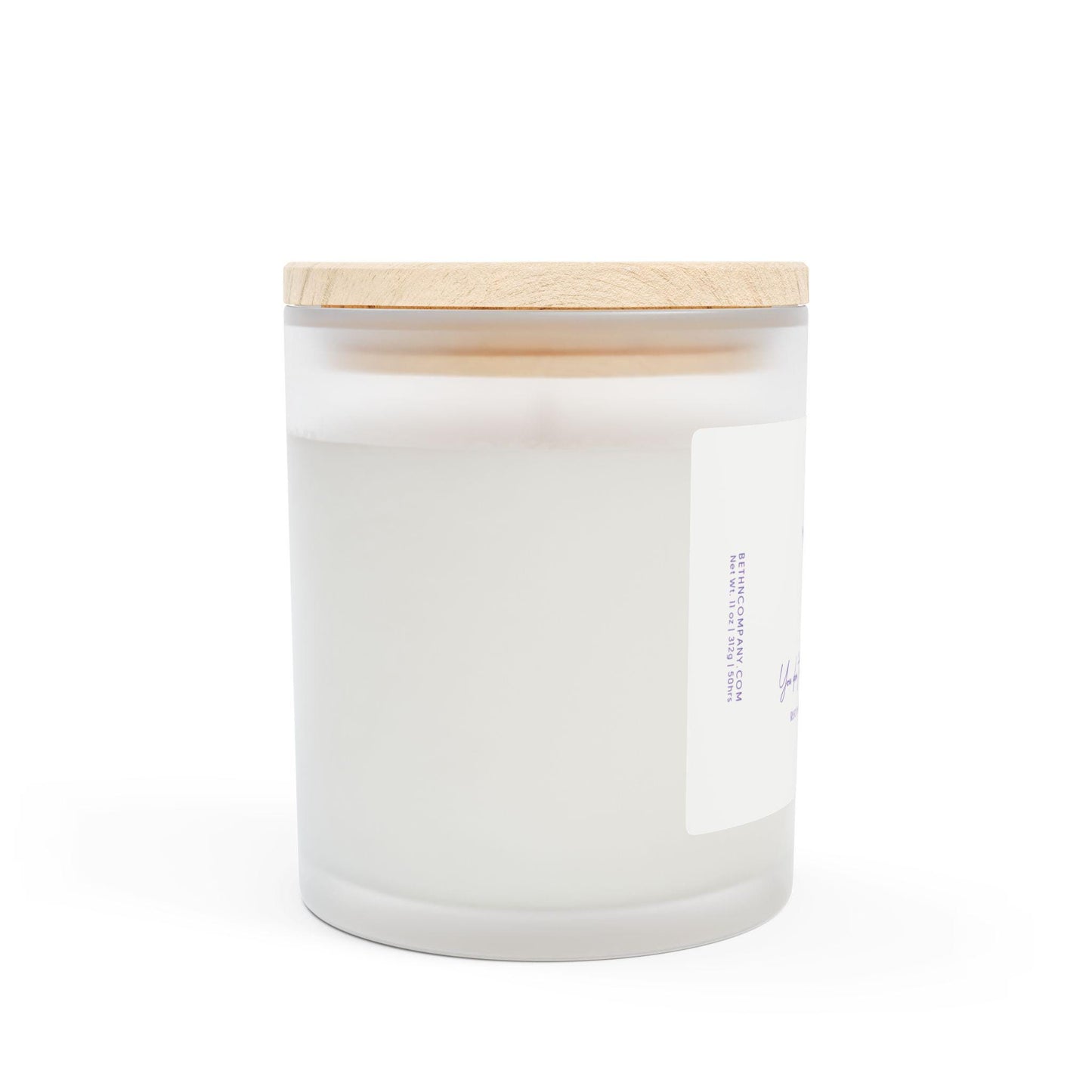 Lavender Soy Wax Candle, Relaxing Aromatherapy Natural Essential Oils Calming Decor Inspirational Quote