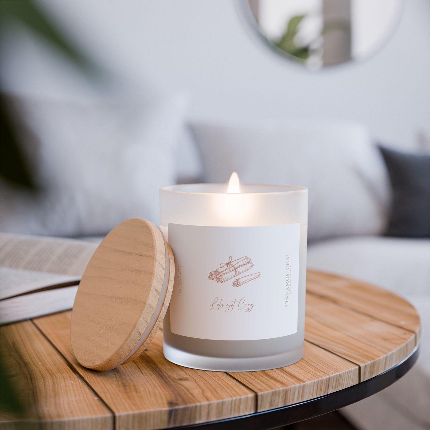 Cinnamon Chai Candle, Cozy Home Decor, Relaxation Gift, Aromatherapy, Seasonal Scent, Holiday Candle for Warmth