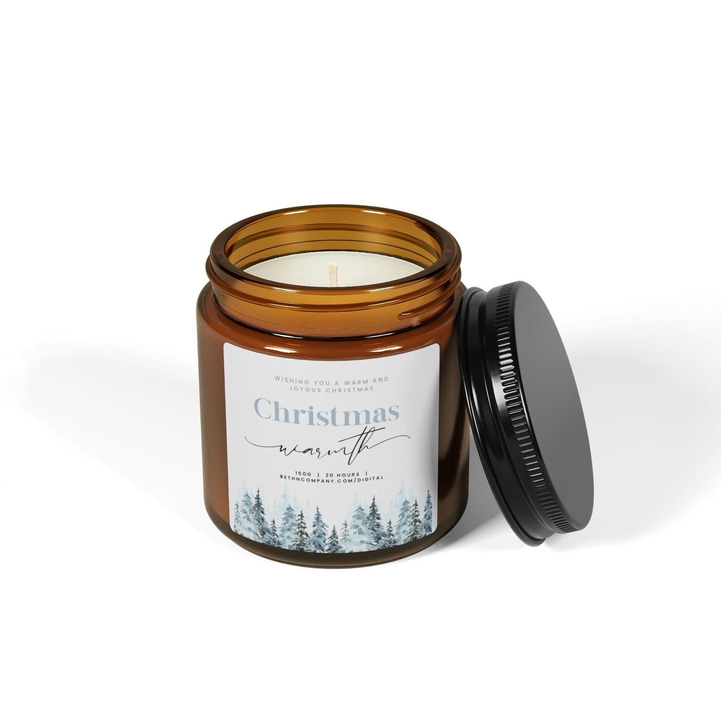 Cozy Christmas Scented Soy Candle Orange Spice Fir Smokey Fireplace Holiday Decor Home Fragrance Winter Aromatherapy