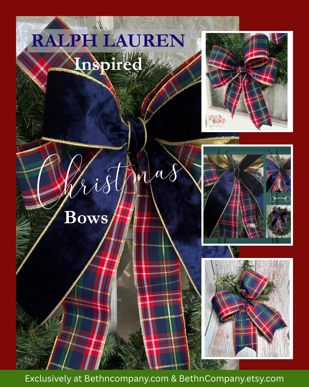 Ralph Lauren Inspired Christmas Bows