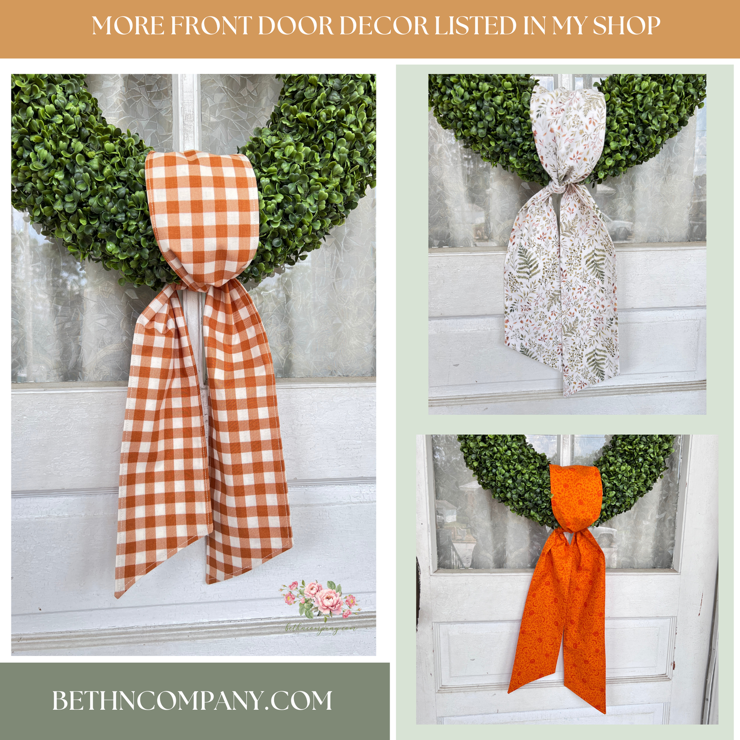 Thanksgiving Turkey Wreath Sash