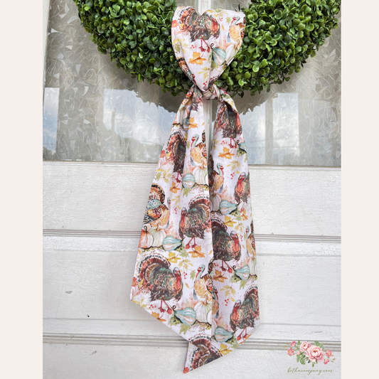 Thanksgiving Turkey Wreath Sash