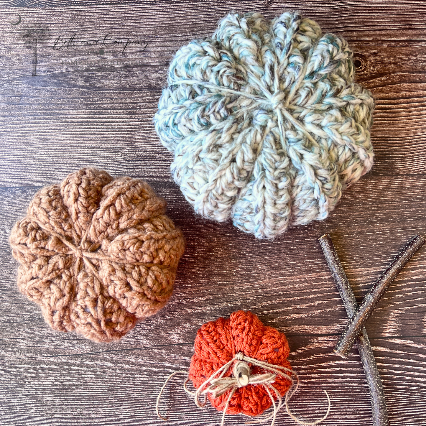 Stacked Crocheted Pumpkins