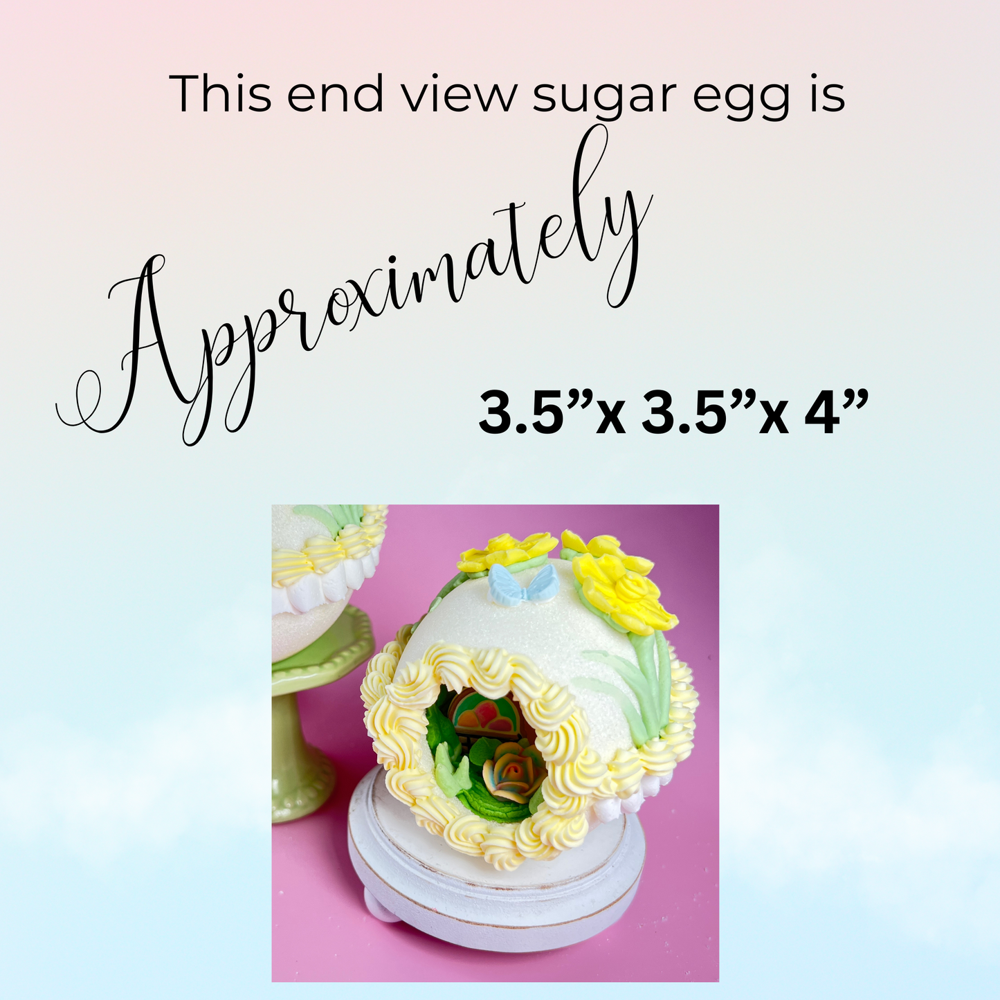 Small Daffodil Sugar Egg