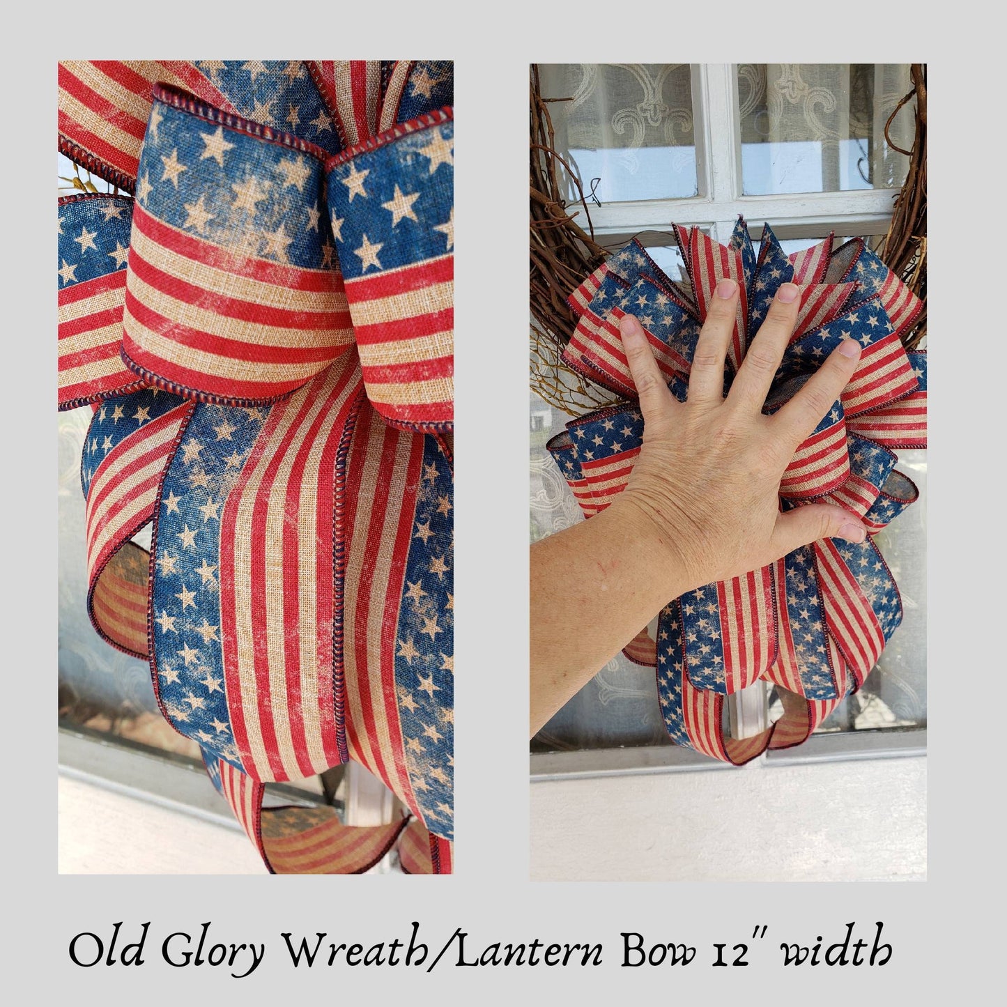 Patriotic Bow Fourth of July Bow Vintage American Flag Bow Eagle Scout Décor Flag Day Patriotic Decoration Labor Day Memorial Day Decor