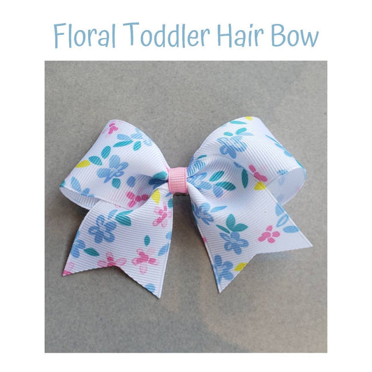 Small Hair-bow with clip Simple Pastel Floral Toddler Hair Bow For Dog Clip on Hair Bow Purse Accessory