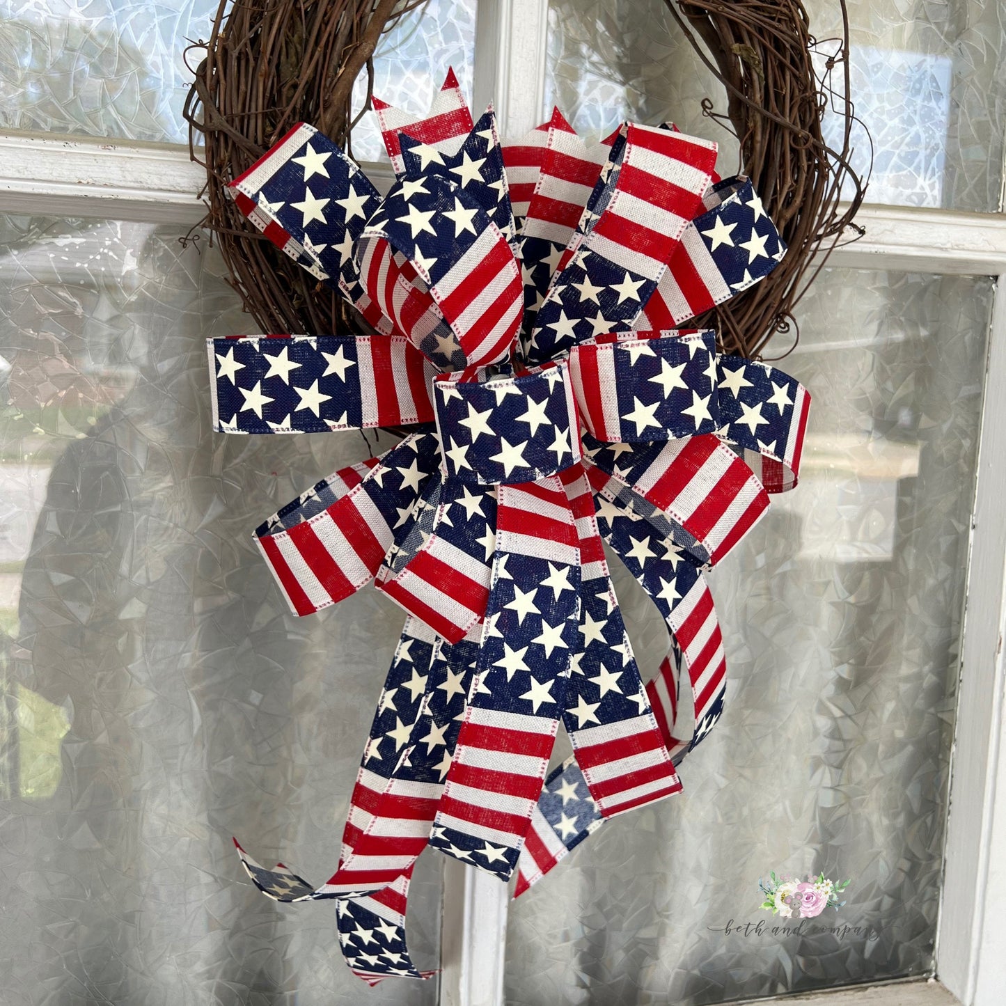 Patriotic Bow Stars and Strips Red White and Blue Bow Patriotic Decorations
