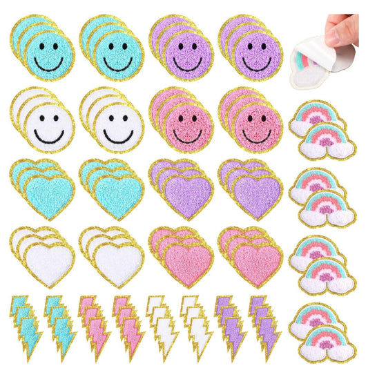 Chenille Iron On Patches for Hats Backpacks Jeans Jackets