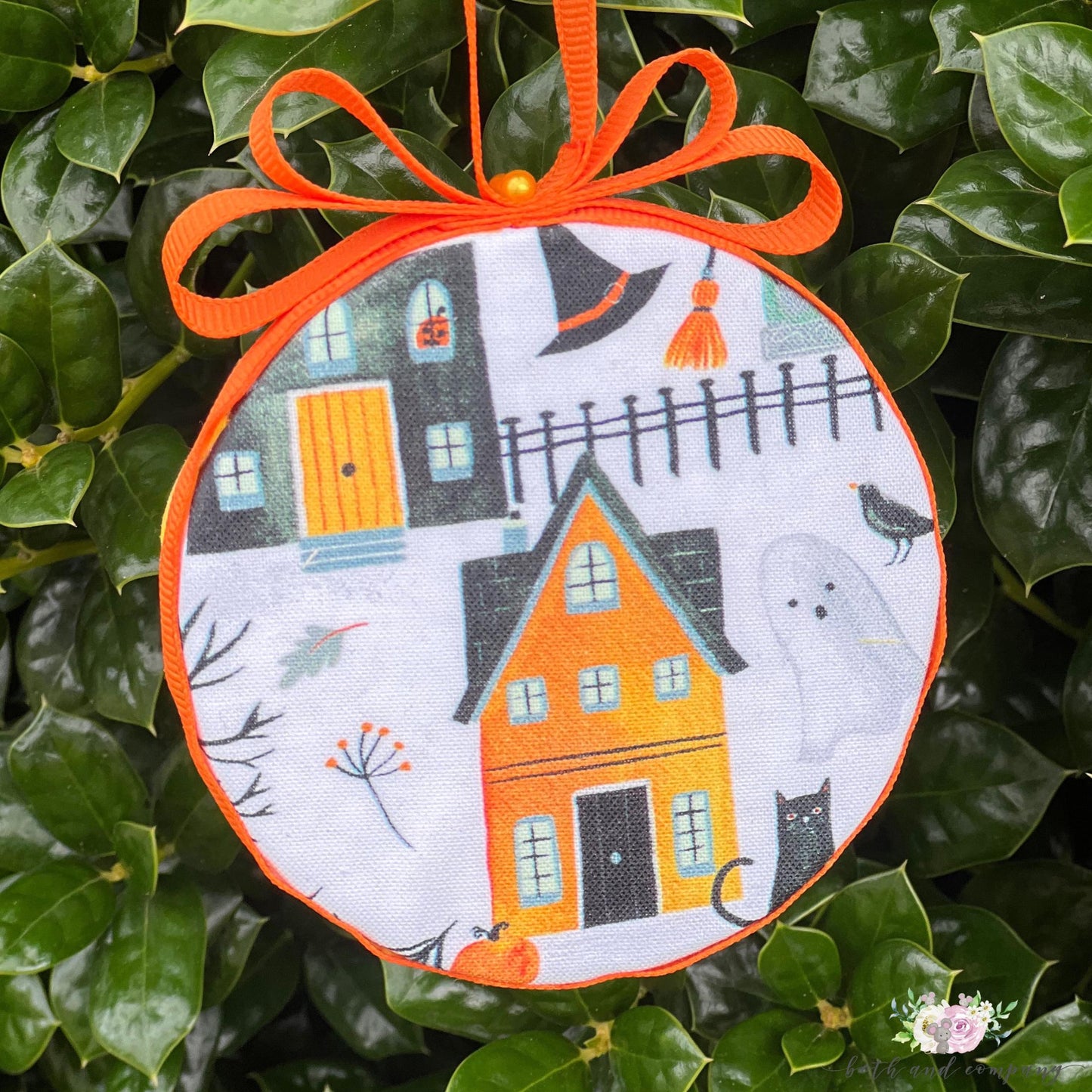 Fall Fabric Ornaments for Tree Candy Corn Bat Fabric Star Wreath Attachments Fall Home Decor Door Knob Accent Halloween Decorations