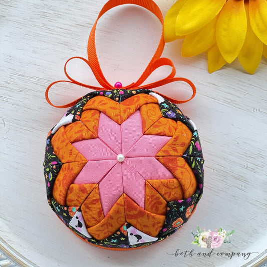 Fall Fabric Halloween Ornaments for Tree Floral and Ghost Fabric Star Ornament Fall Home Decor Door Knob Accent Halloween Decorations