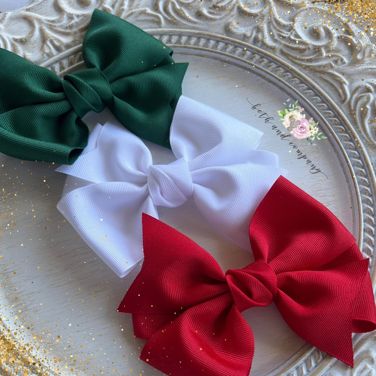 Red Hair Bows 5 Inch Coquette Bows Hair Bows for Girls Hair Accessories Grosgrain Ribbon Hairbows Hand Made