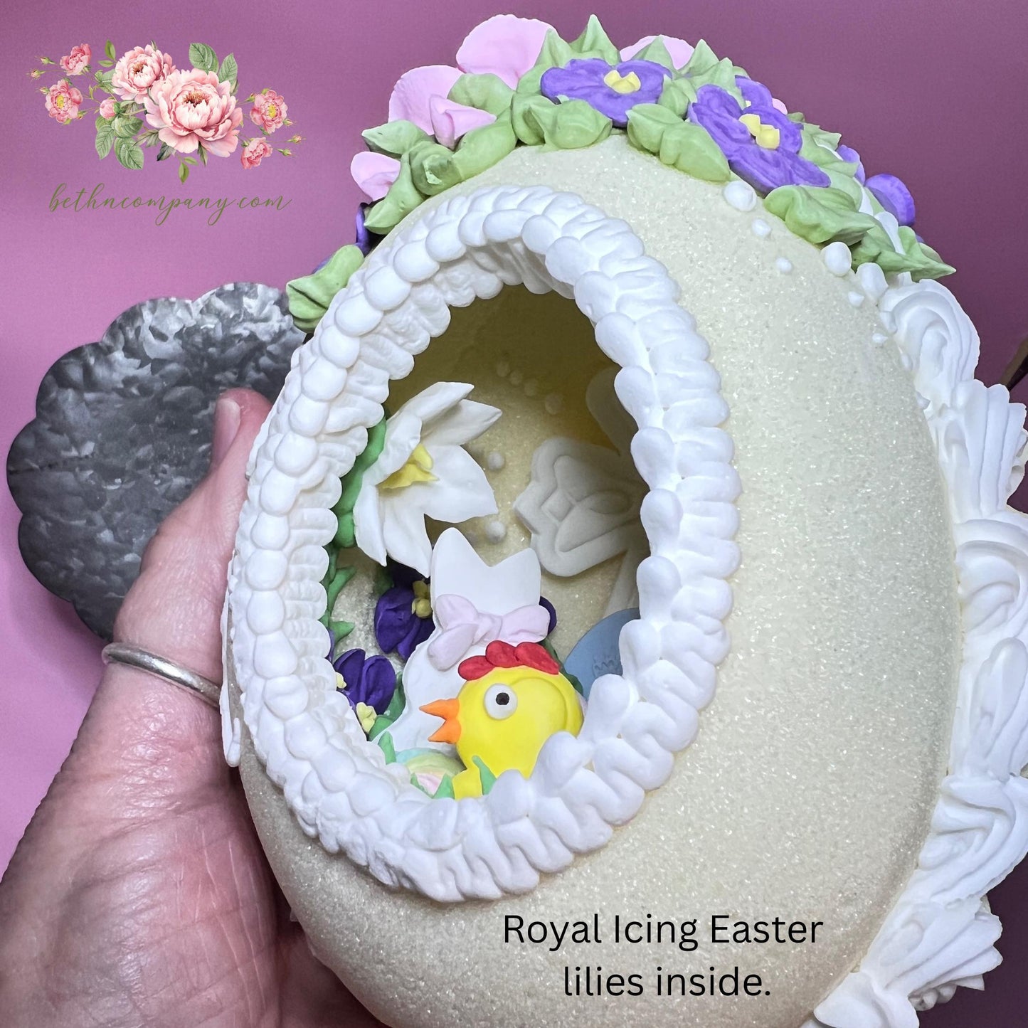 Sugar Eggs Religious Medium Upright Sugar Egg Panoramic Sugar Easter Eggs with scene inside Personalized Handmade Perfect Easter Gift