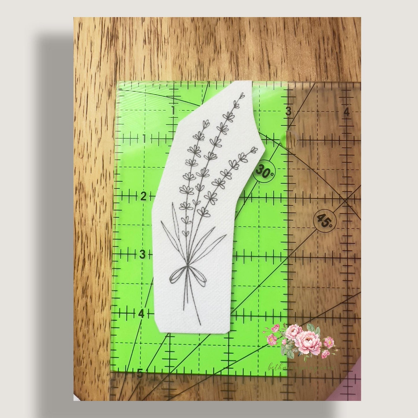 WildFlower Embroidery Stick & Stitch Embroidery Flower Patterns Hand Embroidered Template Peel and Stitch Pattern Set of 5