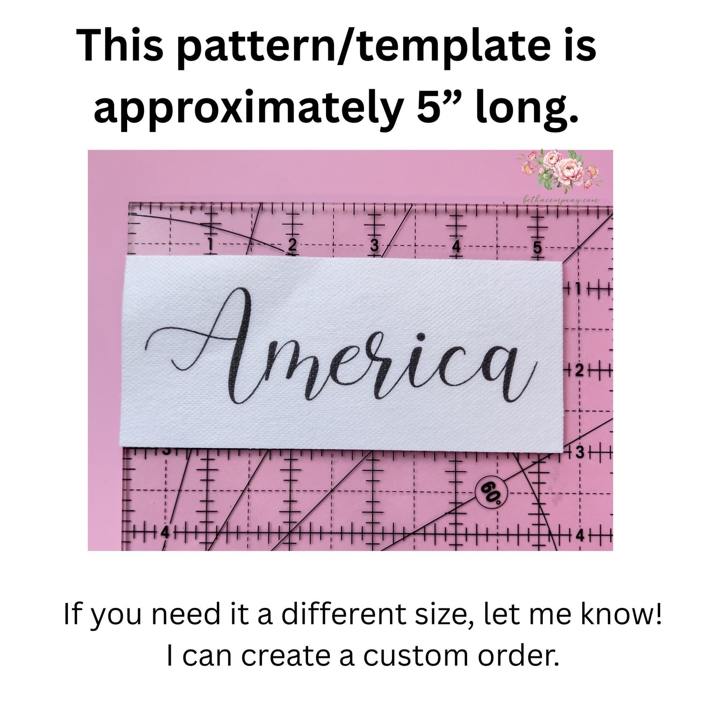 4th of July Embroidery Stick & Stitch Embroidery Pattern America Hand Lettering Font Hand Embroidered Template Peel and Stitch Pattern
