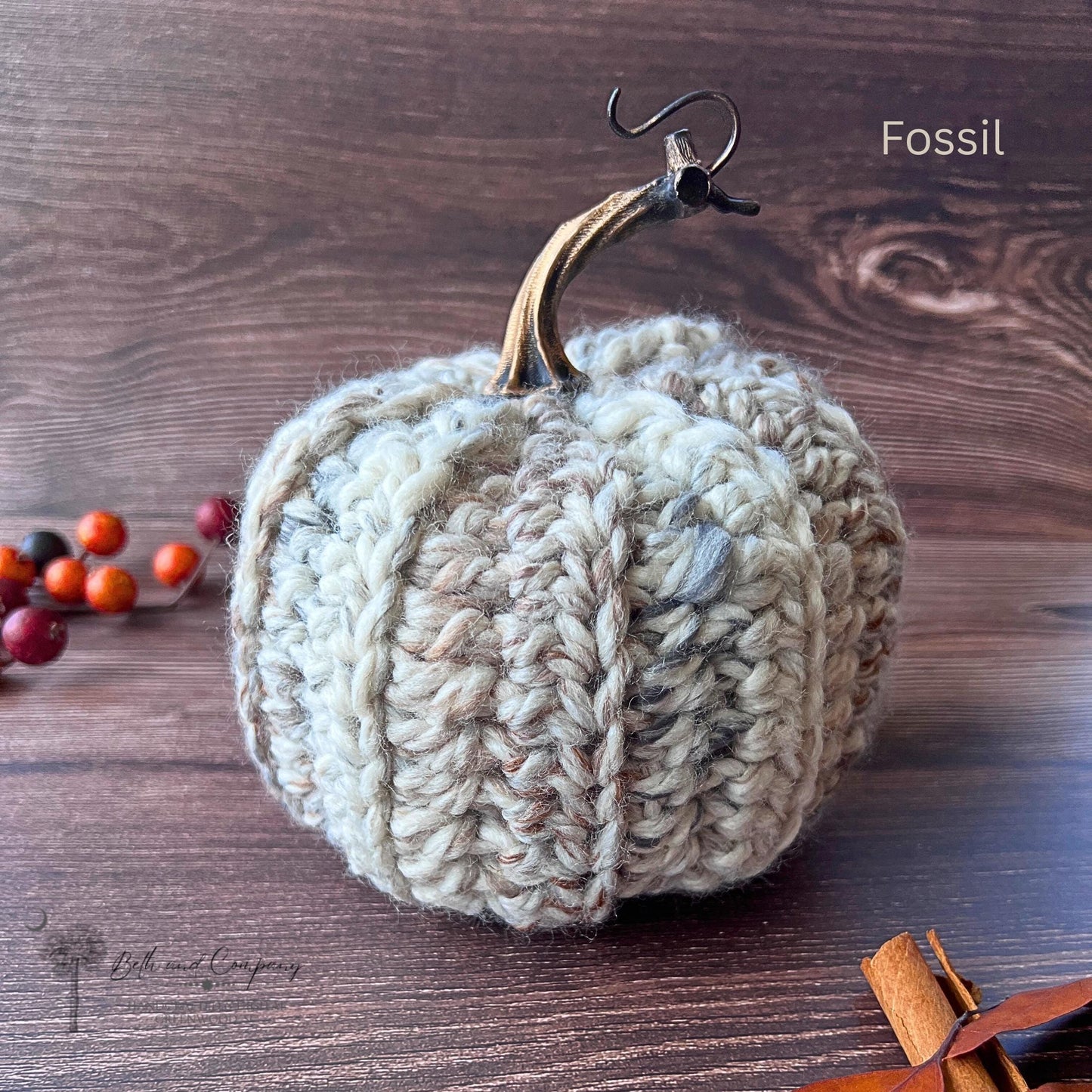 Crocheted Pumpkins – Fall Decor, Neutral Farmhouse Style, Tray Accent, Autumn Table Centerpiece for Fall Decorations - Ready to Ship