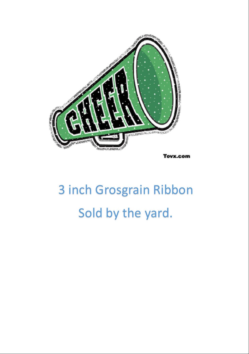 3" Wide White Grosgrain Ribbon - Grosgrain Ribbon by the yard -  Cheer Ribbon - Boutique Bow Ribbon