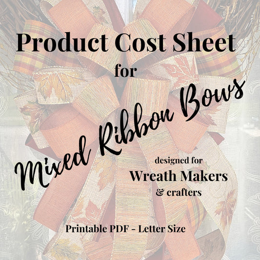 Product Cost Sheet for Crafters