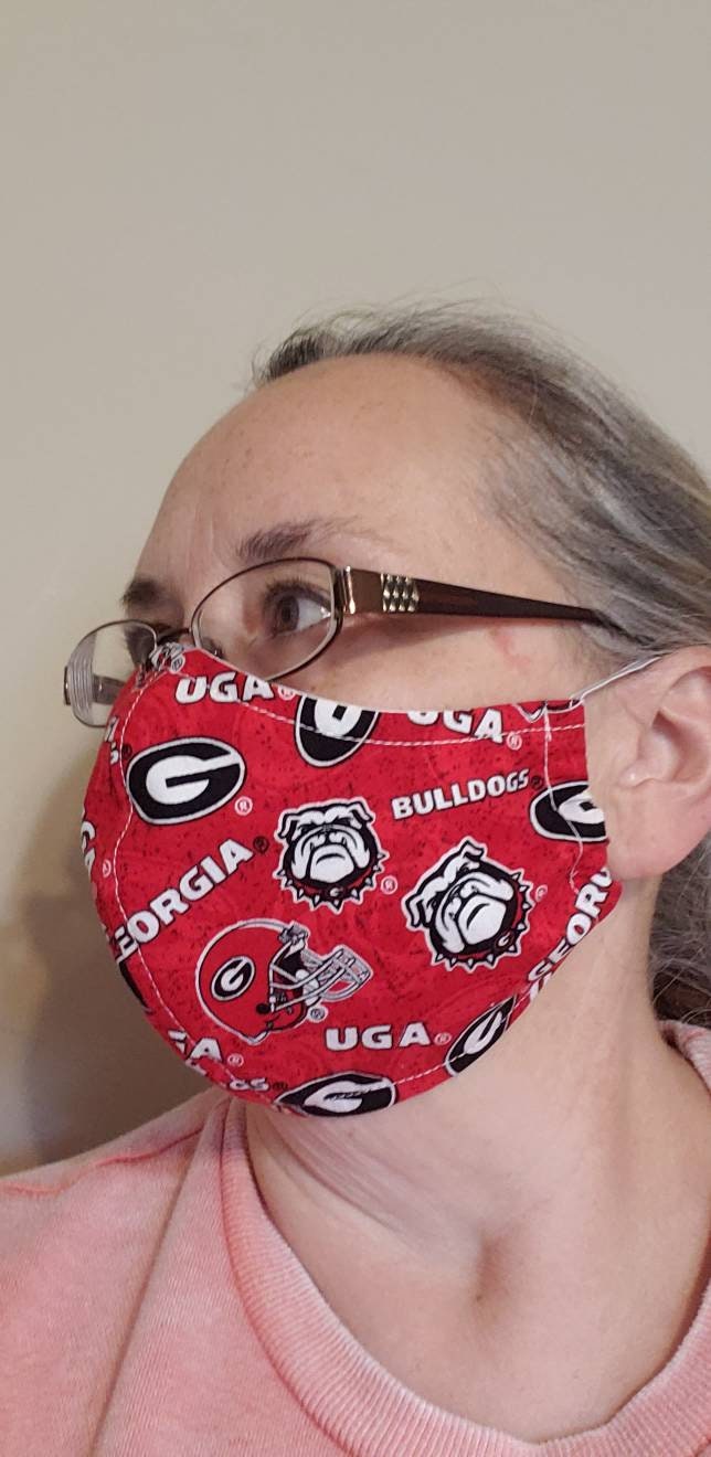 Georgia  Bulldogs Inspired Fabric Face Mask