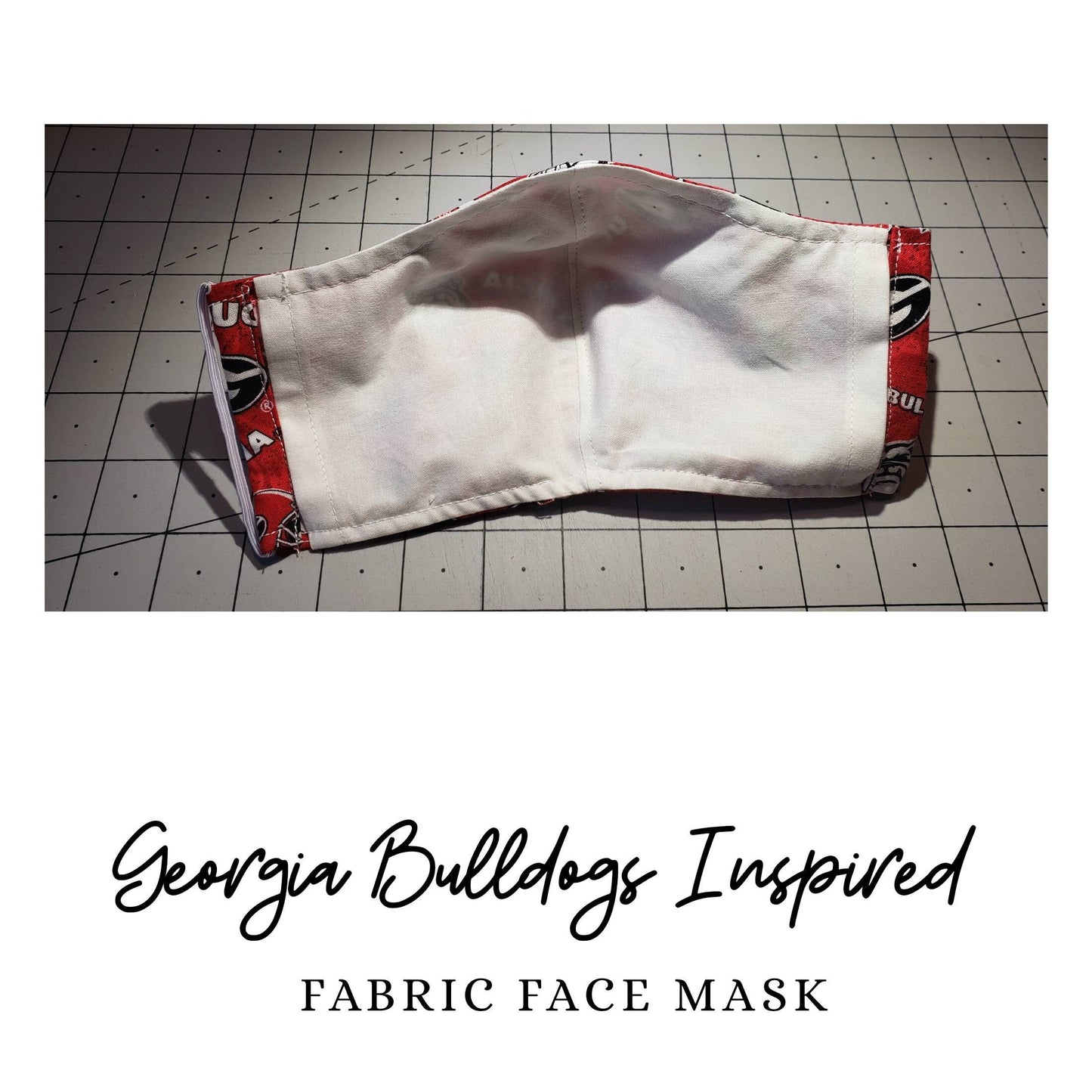 Georgia  Bulldogs Inspired Fabric Face Mask