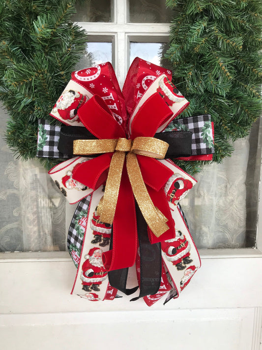 Santa Wreath Bow, Old Saint Nick