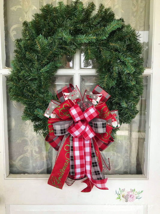 Christmas Gnome Wreath Bow