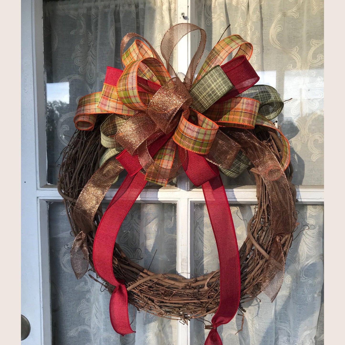 Fall bow, Fall Blend Bow, Fall Decorations for front door, Wreath bow for fall