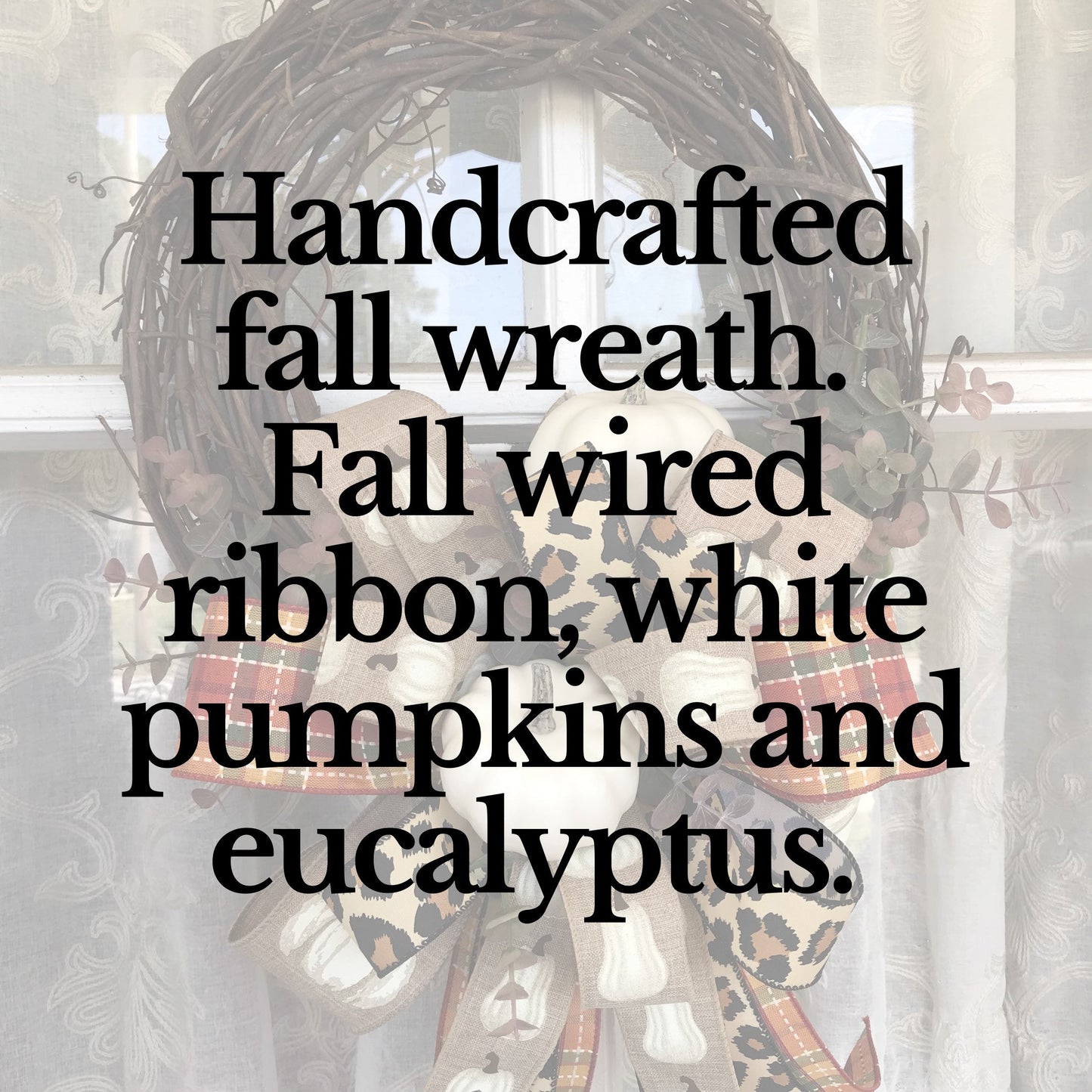 Fall Wreath, White Pumpkin Fall Wreath, Farmhouse Fall Wreath